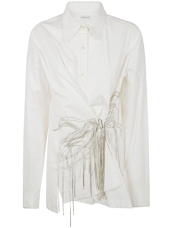 24FW 드리스 반 노튼 셔츠 242 010743 9295 8 OFF WHITE - DRIES VAN NOTEN