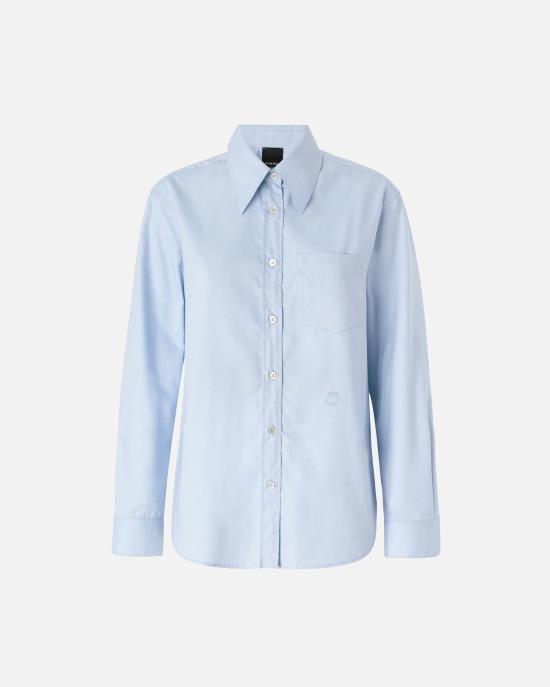 24FW 핑코 셔츠 103708A1Y0 G52 Blu panoramico