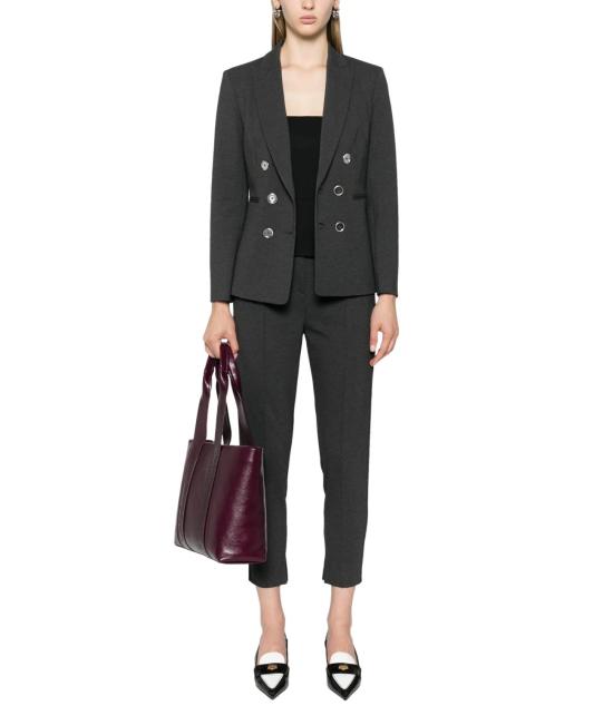  핑코 스트레이트 팬츠 104129A15M I76 Grigio corvo - PINKO