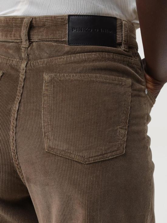 핑코 스트레이트 팬츠 103862A20R L06 Marrone legno d olmo - PINKO