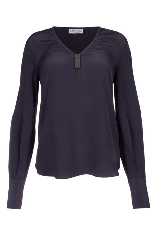  브루넬로 쿠치넬리 긴팔 티셔츠 MB993BK102 C8901 NIGHTSKY