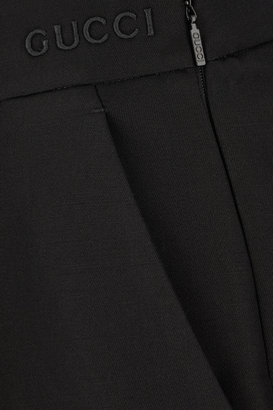 24FW 구찌 사이드 로고 자수 울 모헤어 팬츠 800108ZARRR 1000 Nero - GUCCI
