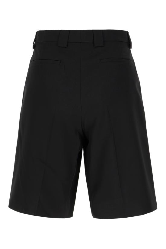 24FW 구찌 웹 울 블렌드 트윌 쇼츠 787249ZAMII 1043 BLACK MIX - GUCCI