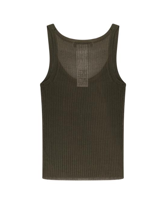 24FW 막스마라 민소매 티셔츠 2411361043600 005 Green - MAX MARA