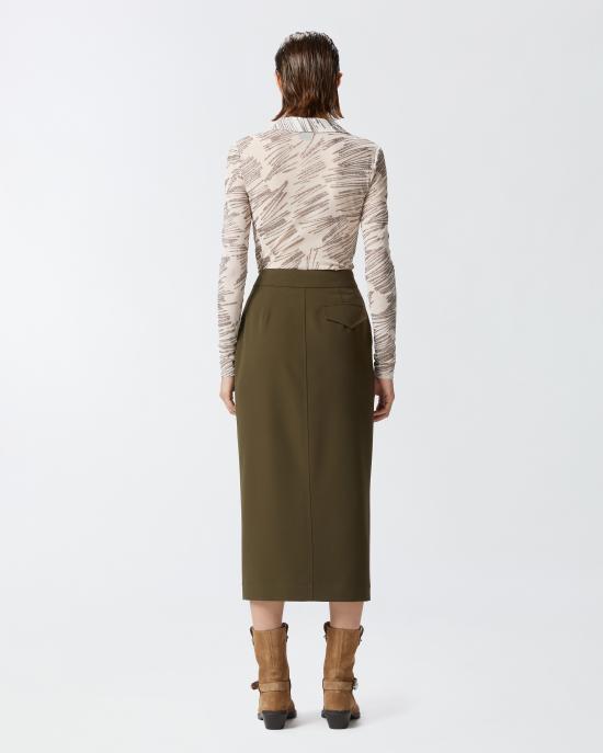  핑코 미디 스커트 104190A18E X93 Verde amazzonia - PINKO