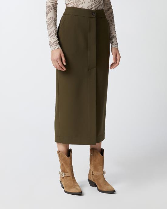  핑코 미디 스커트 104190A18E X93 Verde amazzonia - PINKO