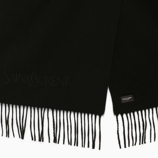 24FW 생로랑 머플러/스카프 7489593Y201 1060 BLACK - SAINT LAURENT