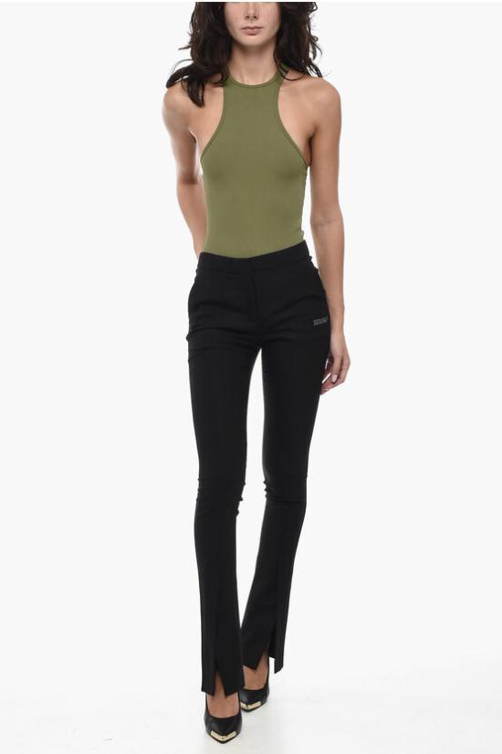  오프화이트 스트레이트 팬츠 OWCA136C99FAB0011001 Black - OFF WHITE