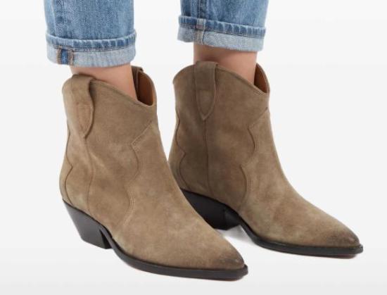 26FW 이자벨마랑 드위나 스웨이드 카프스킨 카우보이 부츠 BO0002FAA1A03S 50TA TAUPE - ISABEL MARANT