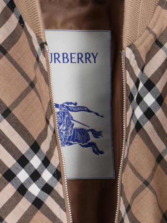  버버리 체크 울 블렌드 봄버 자켓 8092963 C1202 - BURBERRY