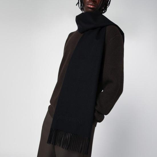 24FW 생로랑 머플러/스카프 748959U3Y201 BLACK - SAINT LAURENT