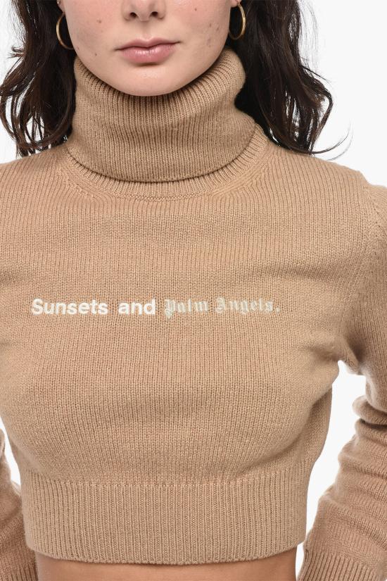  팜앤젤스 터틀넥 PWHF024F23KNI0016210 Beige - PALM ANGELS