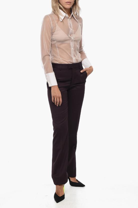  앤 드뮐미스터 스트레이트 팬츠 B0011426 FA367 038 Violet - ANN DEMEULEMEESTER