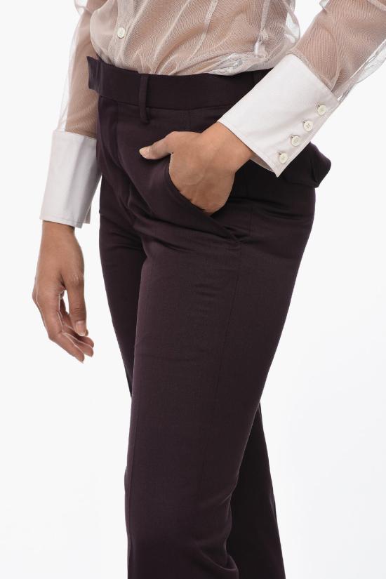  앤 드뮐미스터 스트레이트 팬츠 B0011426 FA367 038 Violet - ANN DEMEULEMEESTER
