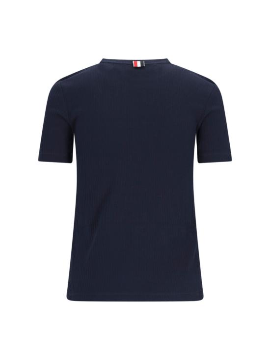  톰브라운 반팔 티셔츠 FJS143A J0066 415 Blue - THOM BROWNE