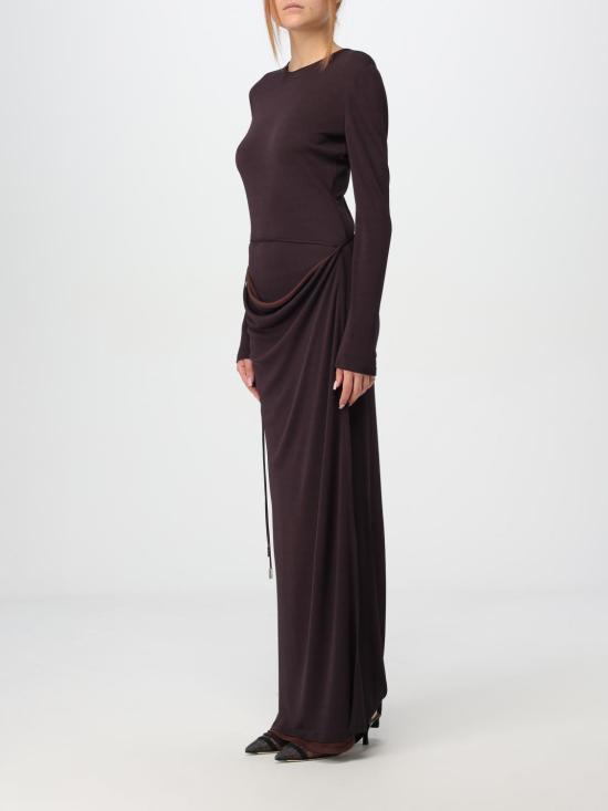 25FW 펜디 롱 원피스 FDD176AM3E F0AU3 Plum - FENDI