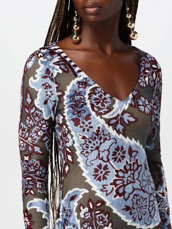 24FW 에트로 롱 원피스 WRHA019999JJD03 S9880 Gnawed Blue - ETRO