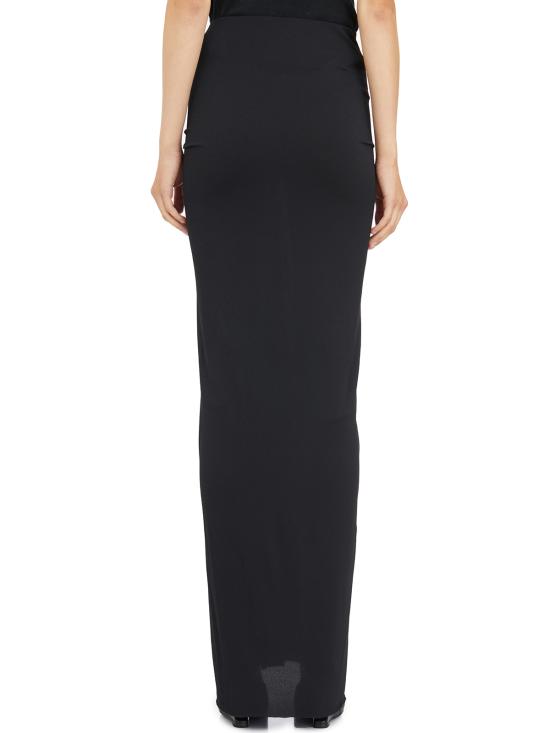 24FW 릭 오웬스 릴리즈 롱 스커트 ILI02D5312CVI09 Black - RICK OWENS