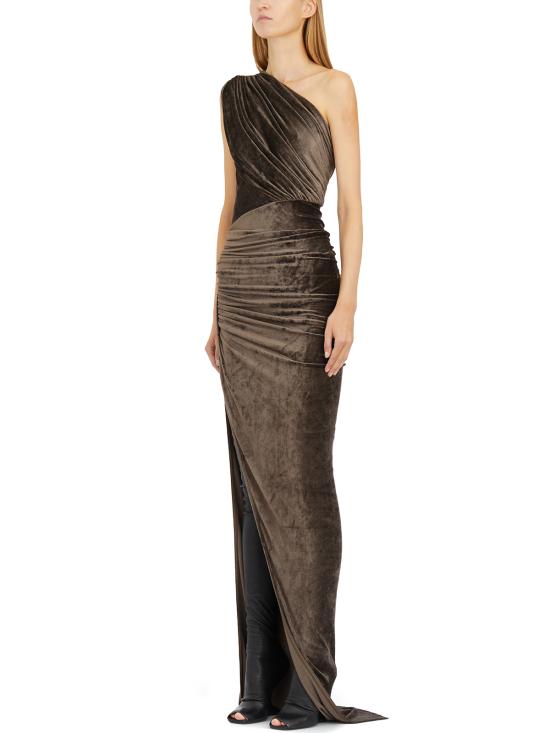 24FW 릭 오웬스 릴리즈 롱 원피스 ILI02D5505VST184 Brown - RICK OWENS