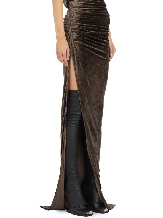 24FW 릭 오웬스 릴리즈 롱 원피스 ILI02D5505VST184 Brown - RICK OWENS