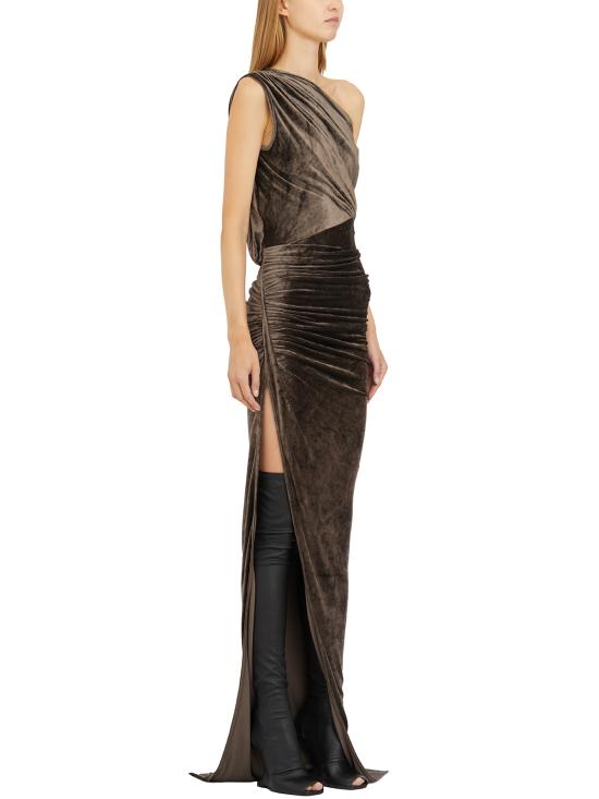 24FW 릭 오웬스 릴리즈 롱 원피스 ILI02D5505VST184 Brown - RICK OWENS