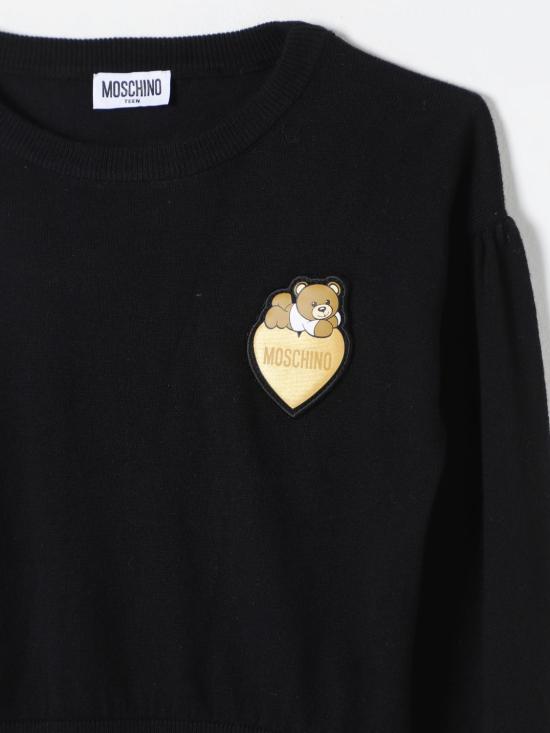 25FW [키즈] 모스키노 트레이닝 상의 HDW024LHE69 60100 Black - MOSCHINO