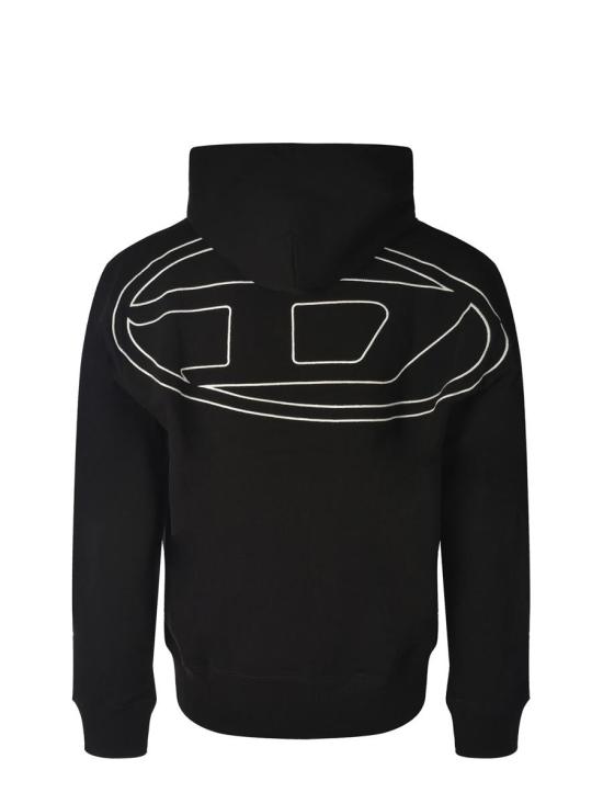 25FW 디젤 후드 티셔츠 A113040GYCJ 9XX Black - DIESEL