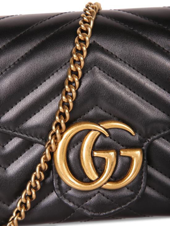 26FW 구찌 GG 마몽 마틀라세 미니백 474575 DTD1T 1000 Black - GUCCI