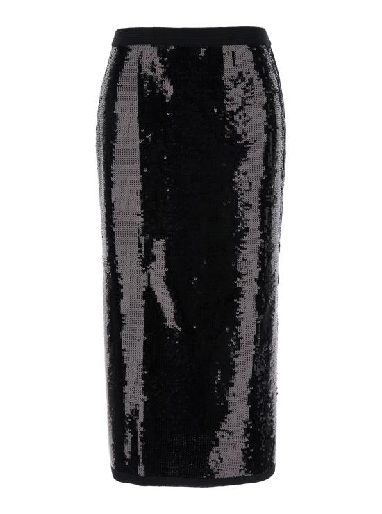  트윈셋 롱 스커트 242TT314200006 Black