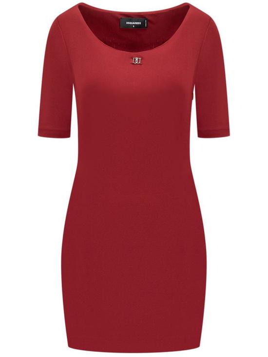 24FW 디스퀘어드2 숏 원피스 S75CV0849 S24588 305 CHERRY POP RED