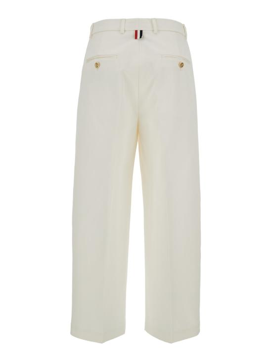 24FW 톰브라운 스트레이트 팬츠 FTC482UF0576 White - THOM BROWNE