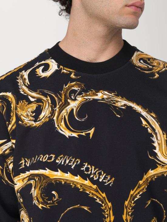 24FW 베르사체 긴팔 티셔츠 77GAI3R0FS161 G89 Black 1 - VERSACE