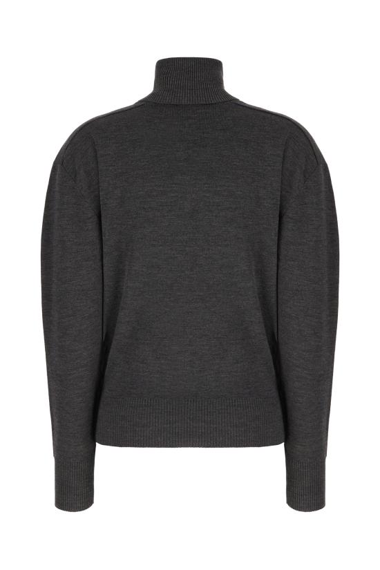 24FW 버버리 스플릿 터틀넥 라인 울 스웨터  8095113 A1391 MID GREY - BURBERRY