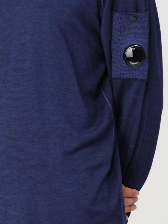 25FW 씨피 컴퍼니 스웨터 17CMKN091A003247F 887 Blue - C.P. COMPANY