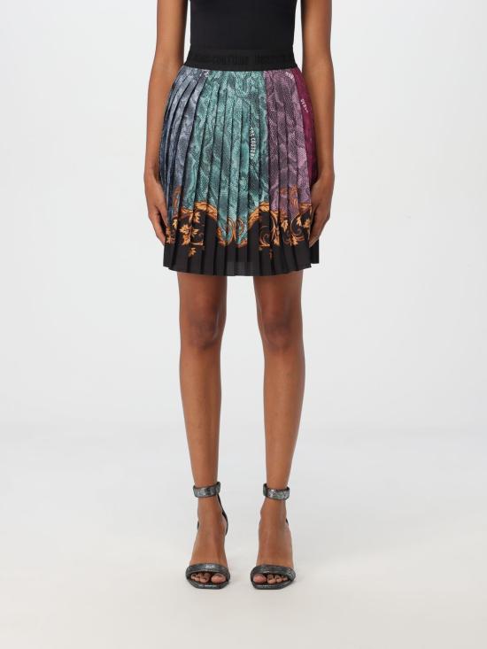 24FW 베르사체 숏 스커트 77HAE8P1NS545 477 Multicolor