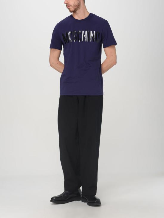 25FW 모스키노 반팔 티셔츠 07015241 1342 Blue - MOSCHINO