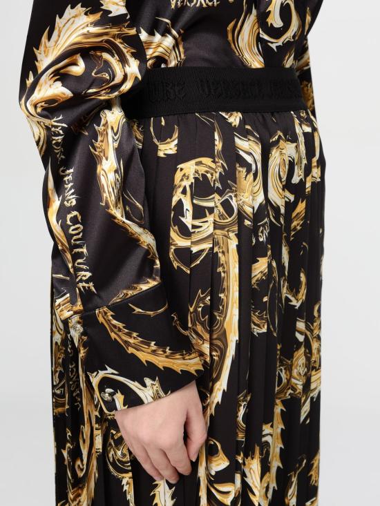 24FW 베르사체 미디 스커트 77HAE8A5NS462 G89 Gold - VERSACE