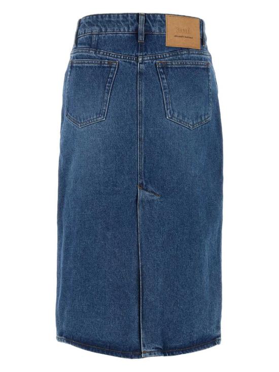 24FW 아미 미디 스커트 FSK235DE0031 480 USED BLUE - AMI