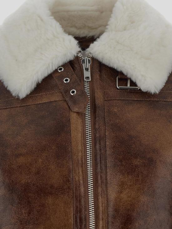 24FW 스탠드스튜디오 코트 61055 915887100 Brownoffwhite - STAND