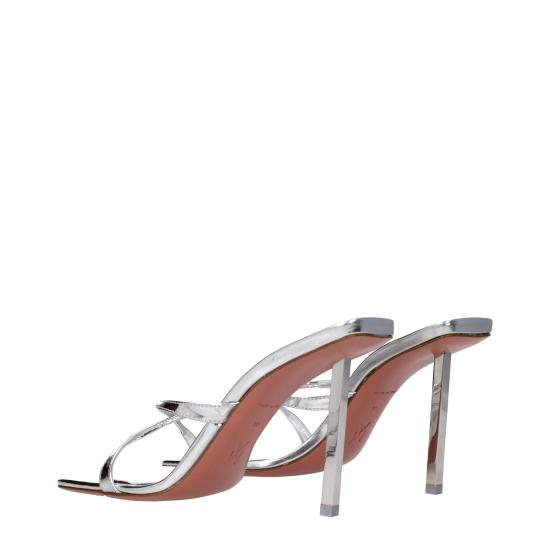 25SS 아미나 무아디 뮬/슬리퍼 ADRIANASLIPPERMIRRORSILVER - AMINA MUADDI