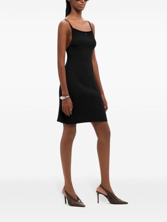 24FW 쿠레쥬 숏 원피스 324MRO441FI0001 Black - COURREGES