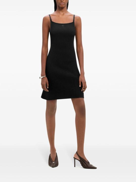 24FW 쿠레쥬 숏 원피스 324MRO441FI0001 Black - COURREGES