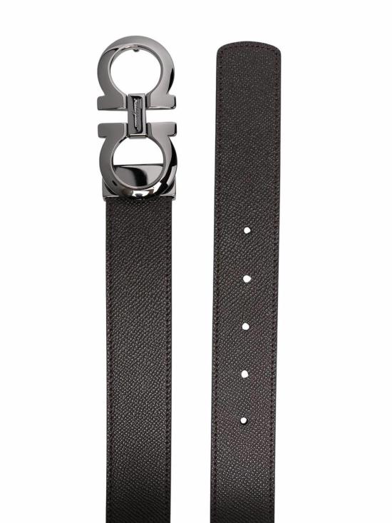  살바토레 페라가모 간치니 레더 벨트 675542689112085 Brown - SALVATORE FERRAGAMO