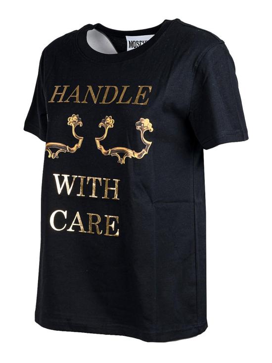  모스키노 반팔 티셔츠 070154415555 Black - MOSCHINO