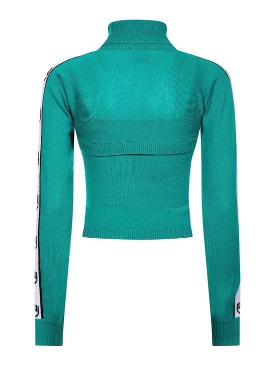  키아라 페라그니 터틀넥 73CBFM04CMH10103 Green - CHIARA FERRAGNI