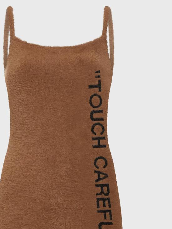  오프화이트 숏 원피스 OWHI067F22KNI0016210 Camel - OFF WHITE