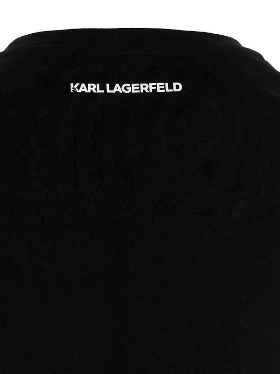 26FW 칼라거펠트 반팔 티셔츠 230W1704999 Black - KARL LAGERFELD
