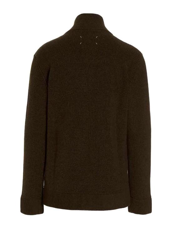  마르지엘라 집업 니트 SI1HA0013S17781728F Green - MAISON MARGIELA