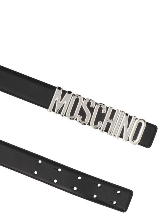  모스키노 가죽 벨트 801280016555 Silver - MOSCHINO