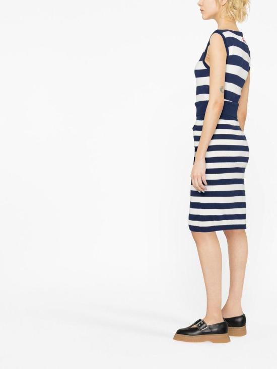  겐조 미디 스커트 FD52JU3563CG77 Blue - KENZO